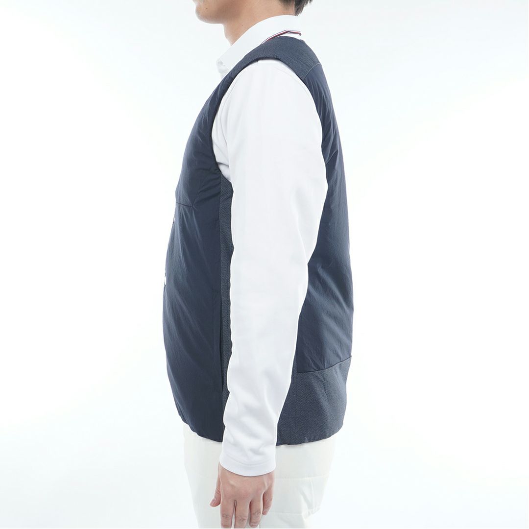 トミー ヒルフィガー ゴルフ Tommy Hilfiger Golf メンズ メンズ ノーカラー中綿ベスト THMA585 詳細9