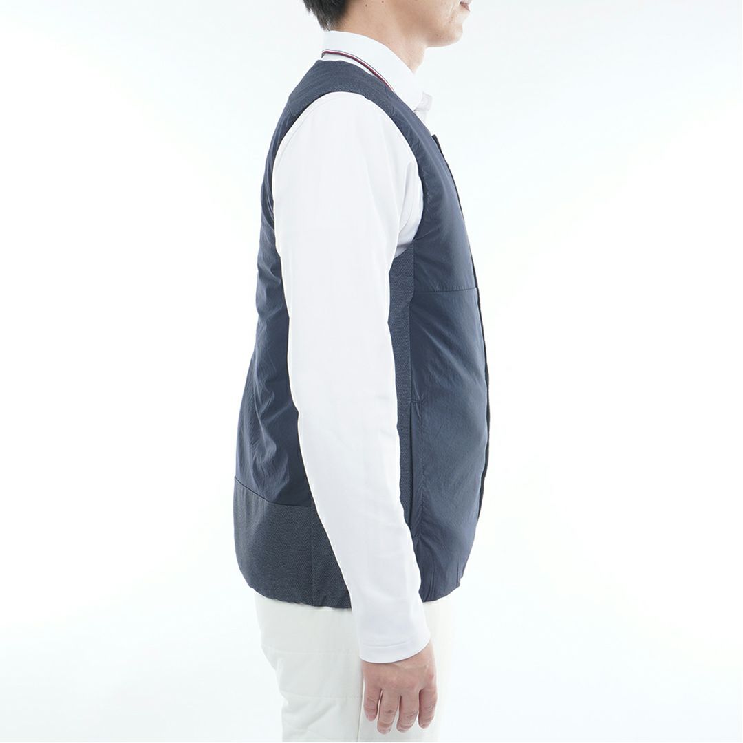 トミー ヒルフィガー ゴルフ Tommy Hilfiger Golf メンズ メンズ ノーカラー中綿ベスト THMA585 詳細11