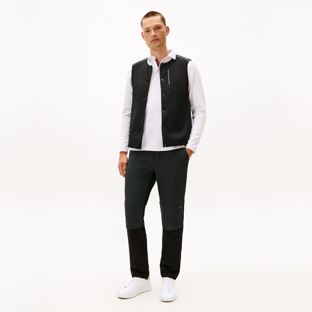 トミー ヒルフィガー ゴルフ Tommy Hilfiger Golf メンズ メンズ ノーカラー中綿ベスト THMA585 詳細19