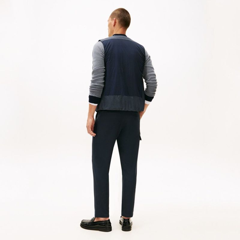 トミー ヒルフィガー ゴルフ Tommy Hilfiger Golf メンズ メンズ ノーカラー中綿ベスト THMA585 詳細21