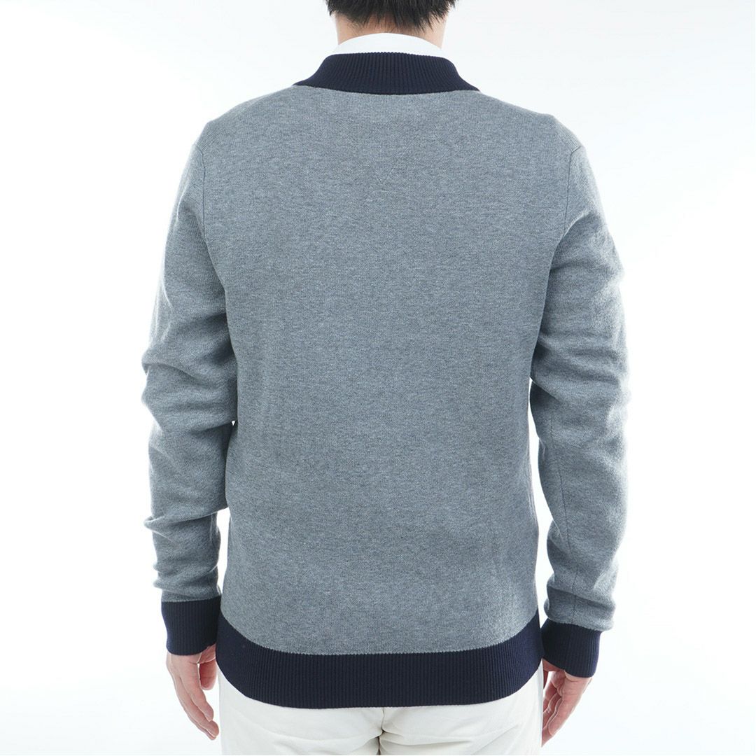 トミー ヒルフィガー ゴルフ Tommy Hilfiger Golf メンズ メンズ フロントロゴ　ハーフZIPモックネックニット THMA587 詳細7