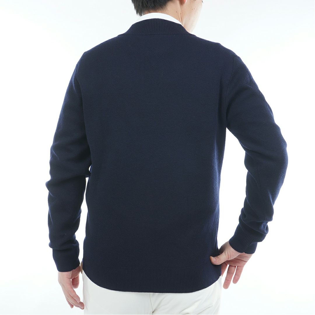 トミー ヒルフィガー ゴルフ Tommy Hilfiger Golf メンズ メンズ フロントロゴ　ハーフZIPモックネックニット THMA587 詳細15