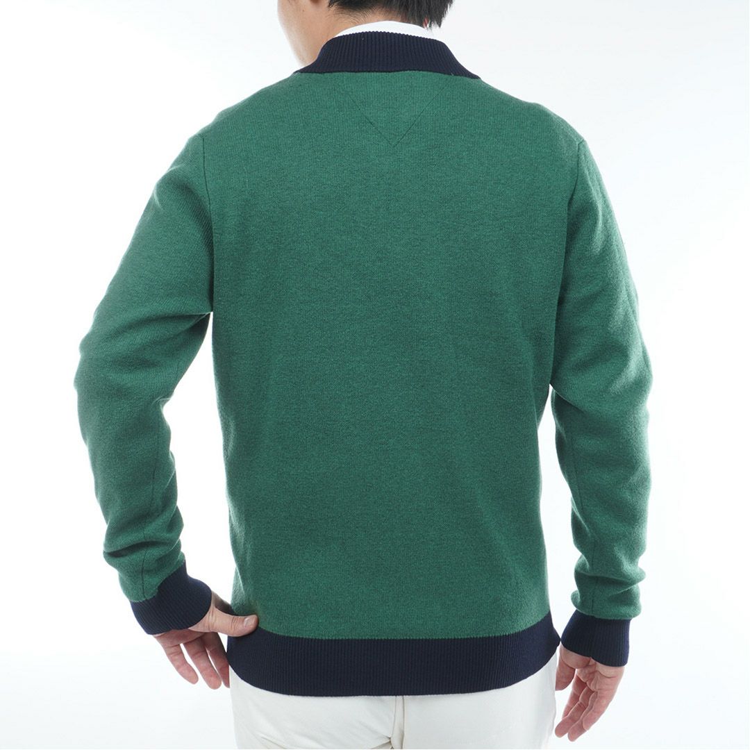 トミー ヒルフィガー ゴルフ Tommy Hilfiger Golf メンズ メンズ フロントロゴ　ハーフZIPモックネックニット THMA587 詳細18