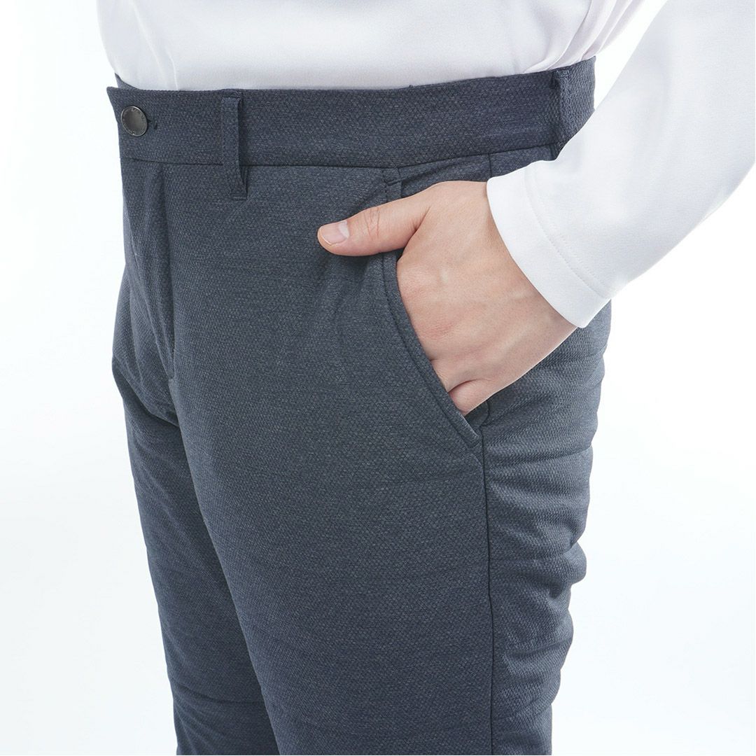 [トミーヒルフィガー]メンズ ハイブリット 中綿ロングパンツ　ネイビー