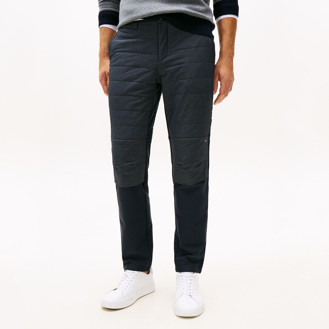 30％OFF】[トミーヒルフィガー]メンズ ハイブリット 中綿ロングパンツ