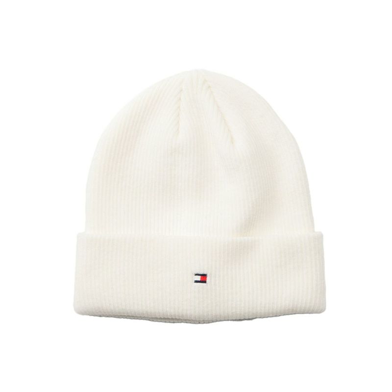 [トミーヒルフィガー]ビーニー フラッグ　ホワイト