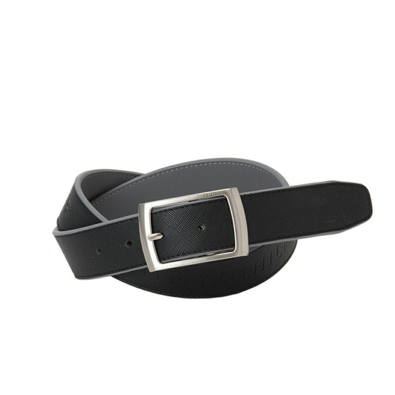 [トミーヒルフィガー]ベルトリバーシブル　ブラック