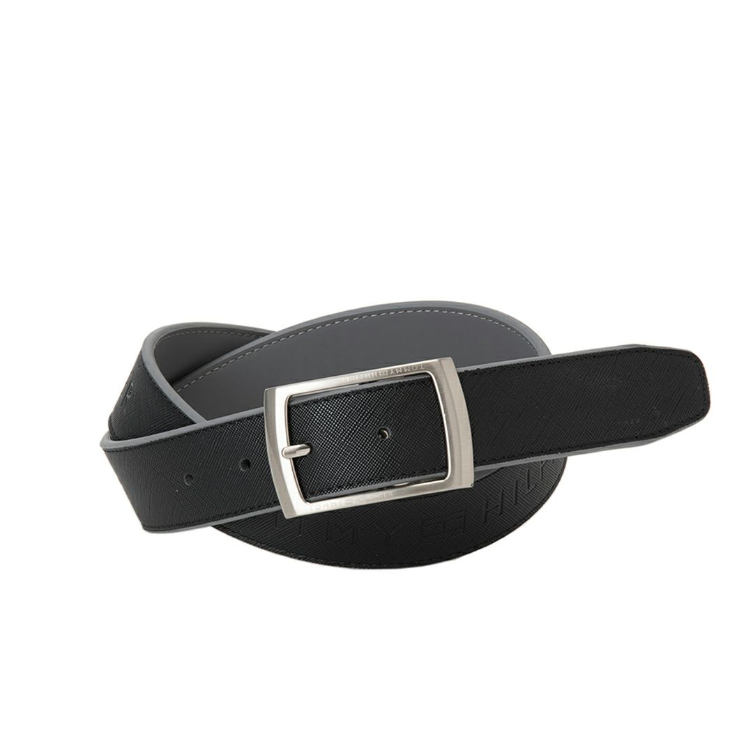 [トミーヒルフィガー]ベルトリバーシブル　ブラック