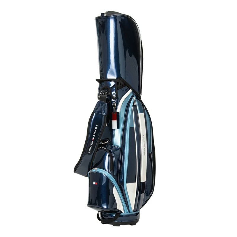 [トミーヒルフィガー]カートキャディバッグ エナメルスポーツ　ブルー