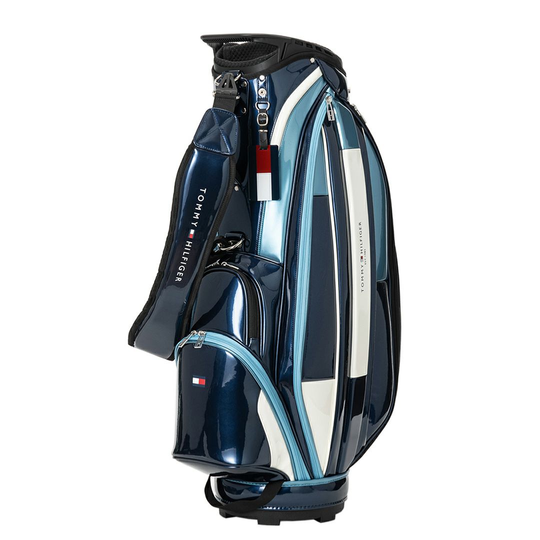 [トミーヒルフィガー]カートキャディバッグ エナメルスポーツ　ブルー