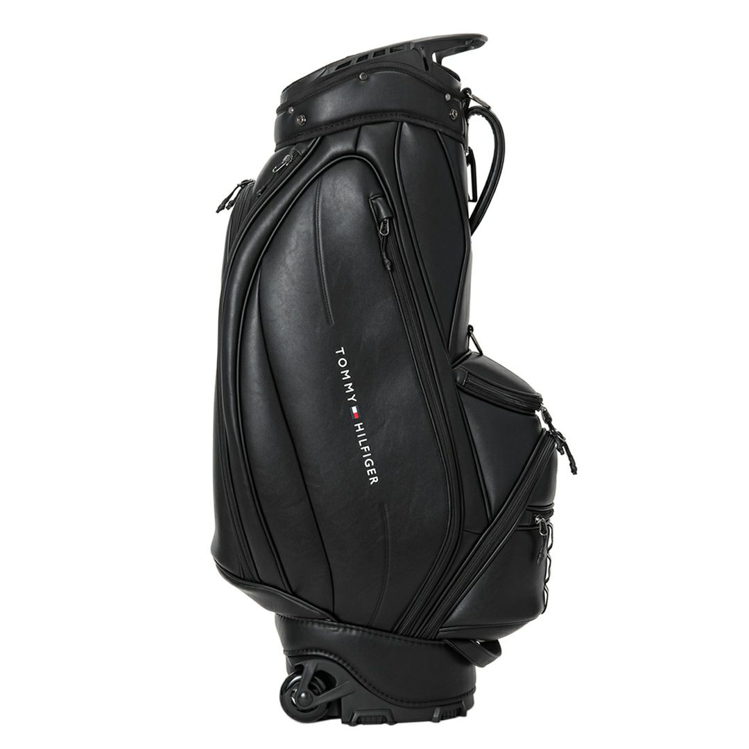 [トミーヒルフィガー]キャスターキャディバッグ ユースフル　ブラック