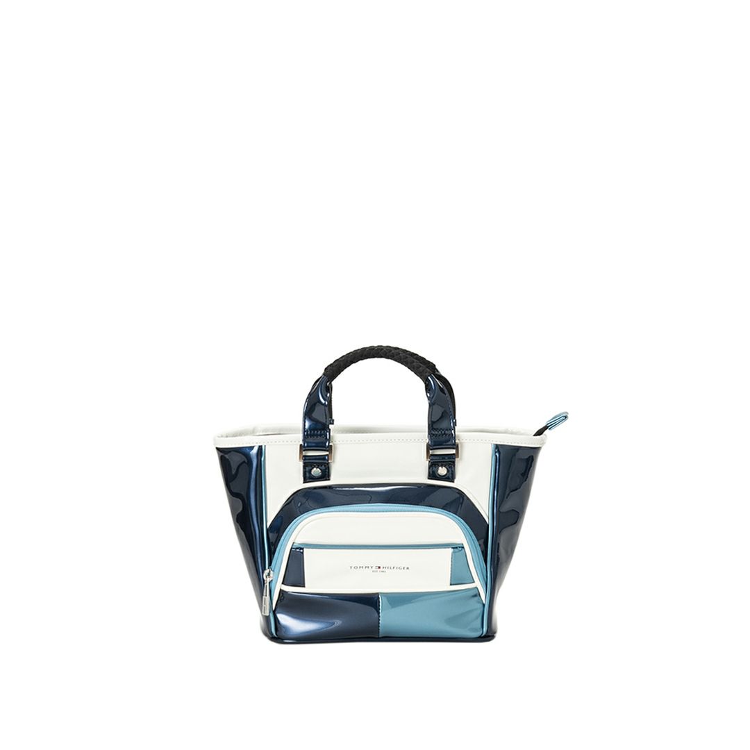 [トミーヒルフィガー]ラウンドバッグ エナメルスポーツ　ブルー