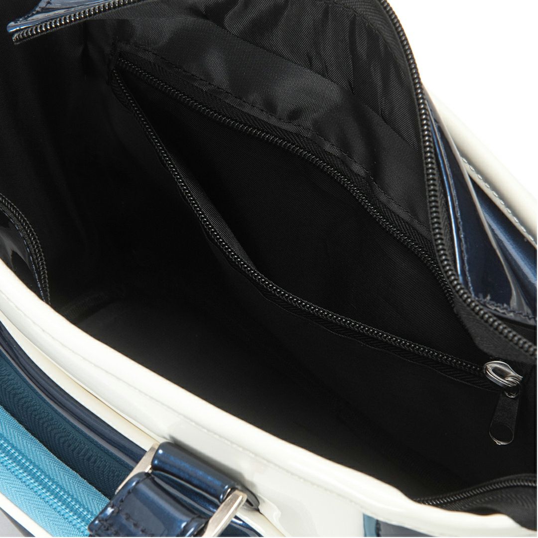 [トミーヒルフィガー]ラウンドバッグ エナメルスポーツ　ブルー