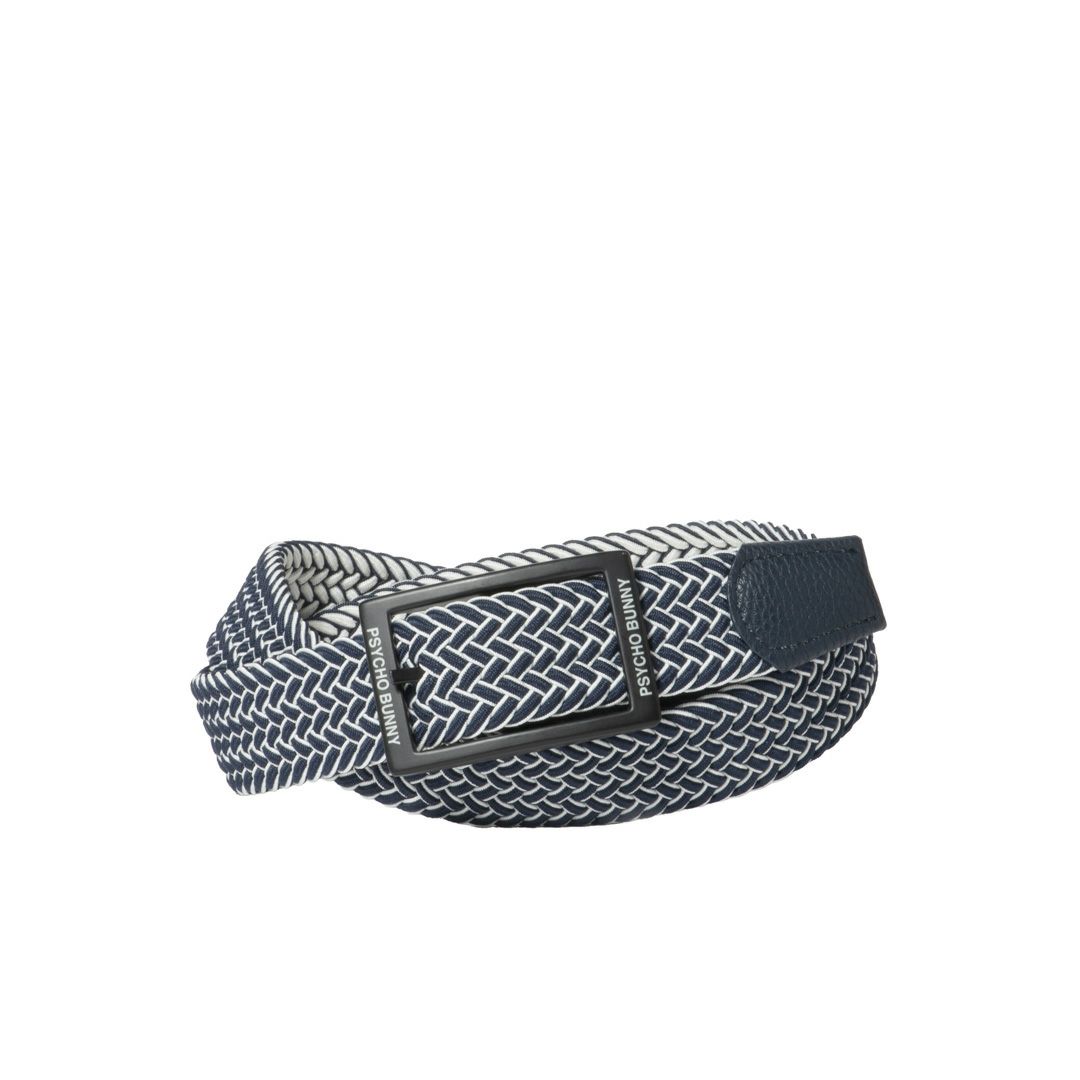 PsychoBunny ユニセックス メンズ レディース ベルト リバーシブルベルト ネイビー ホワイト 紺 白