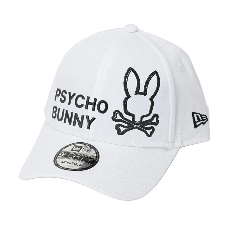 PsychoBunny ニューエラコラボ ユニセックス メンズ レディース 帽子 キャップ ホワイト