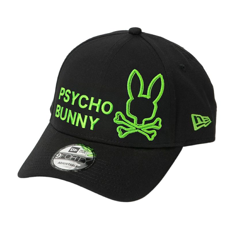 PsychoBunny ニューエラコラボ ユニセックス メンズ レディース 帽子 キャップ ブラック