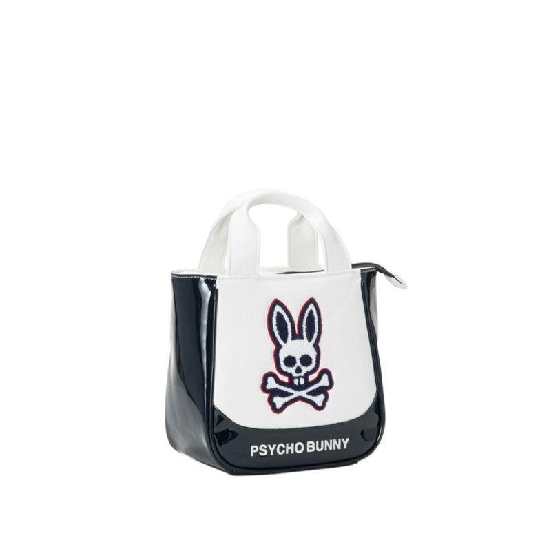 PsychoBunny ユニセックス メンズ レディース ラウンドバッグ ホワイト