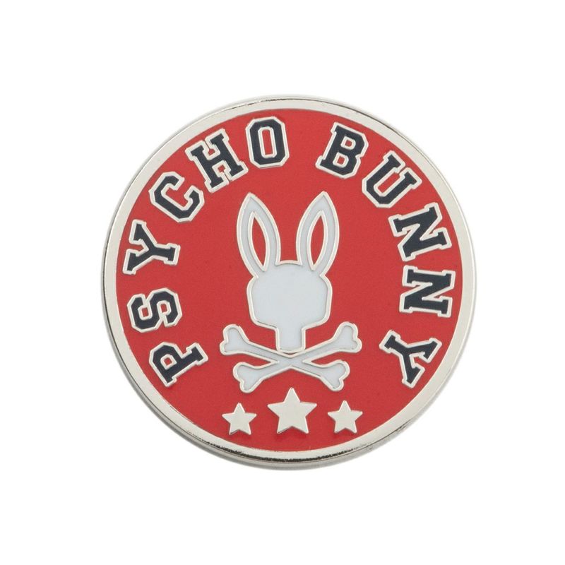 PsychoBunny ユニセックス メンズ レディース ゴルフマーカー レッド