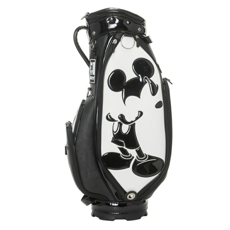 メキシカンキャラクター刺繍付き ホワイト&ブラック キャディバック ディズニー]MONOCHROME MICKEY GOLF CADDIE BAG | ヤマニゴルフ