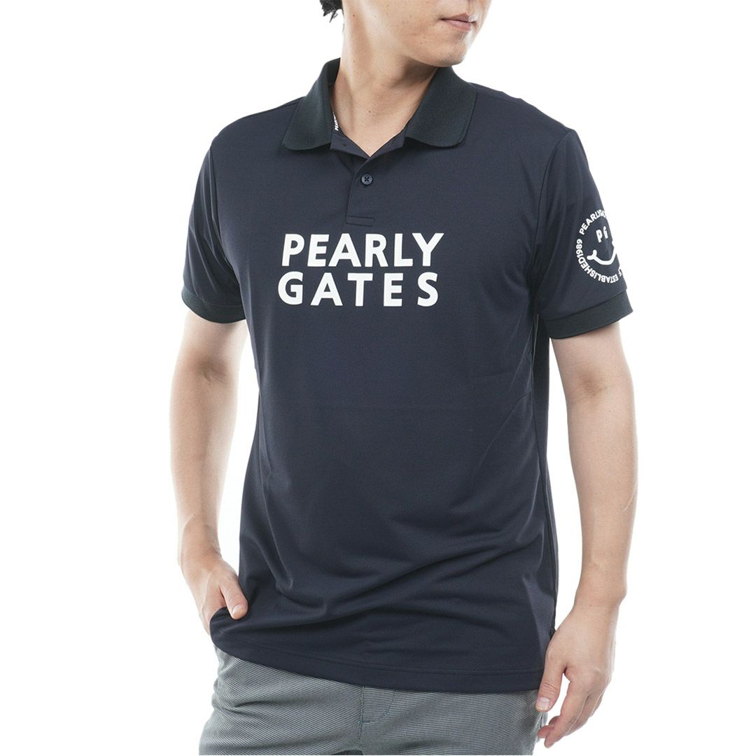 パーリーゲイツ PEARLY GATES メンズ PG is PG ハイゲージストレッチBOXカノコ半袖ポロシャツ (MENS) PAMA54M 詳細1