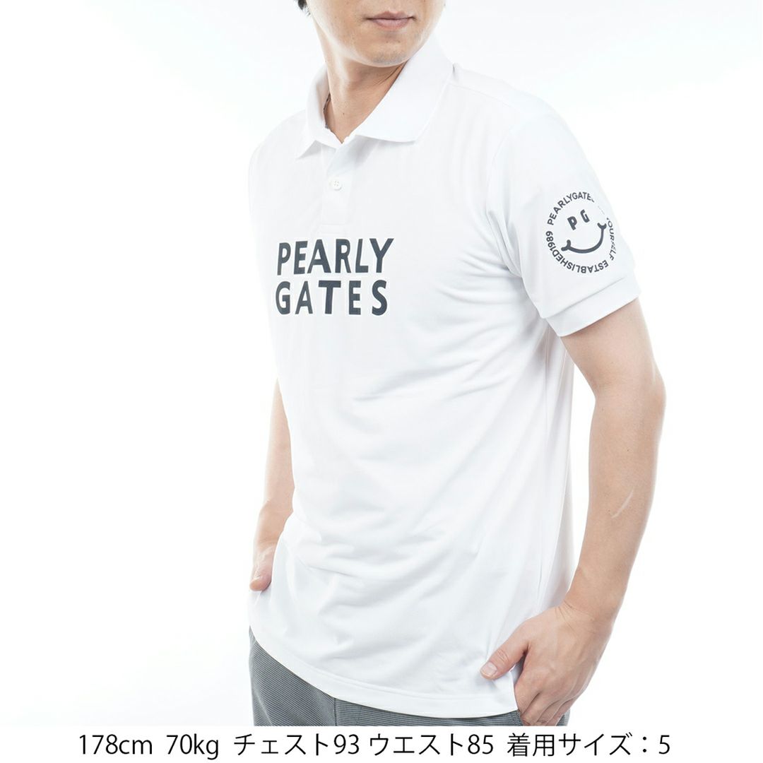 パーリーゲイツ PEARLY GATES メンズ PG is PG ハイゲージストレッチBOXカノコ半袖ポロシャツ (MENS) PAMA54M 詳細11