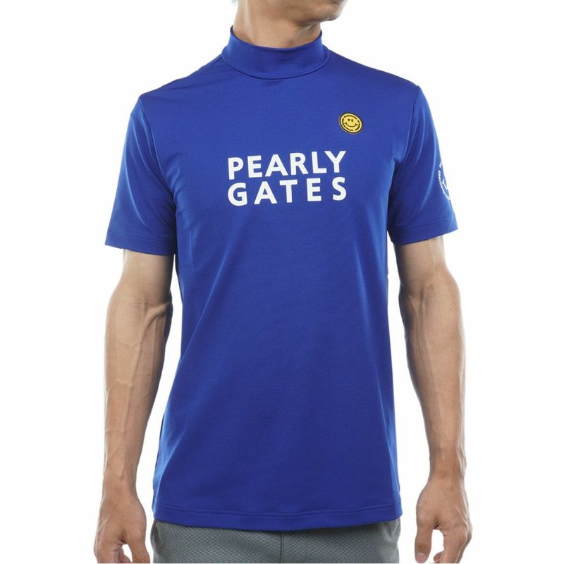 PEARLY GATES メンズ ハイネックシャツ ブルー