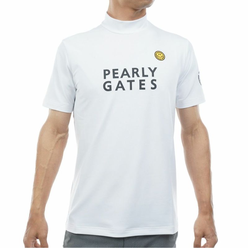 PEARLY GATES メンズ ハイネックシャツ ホワイト