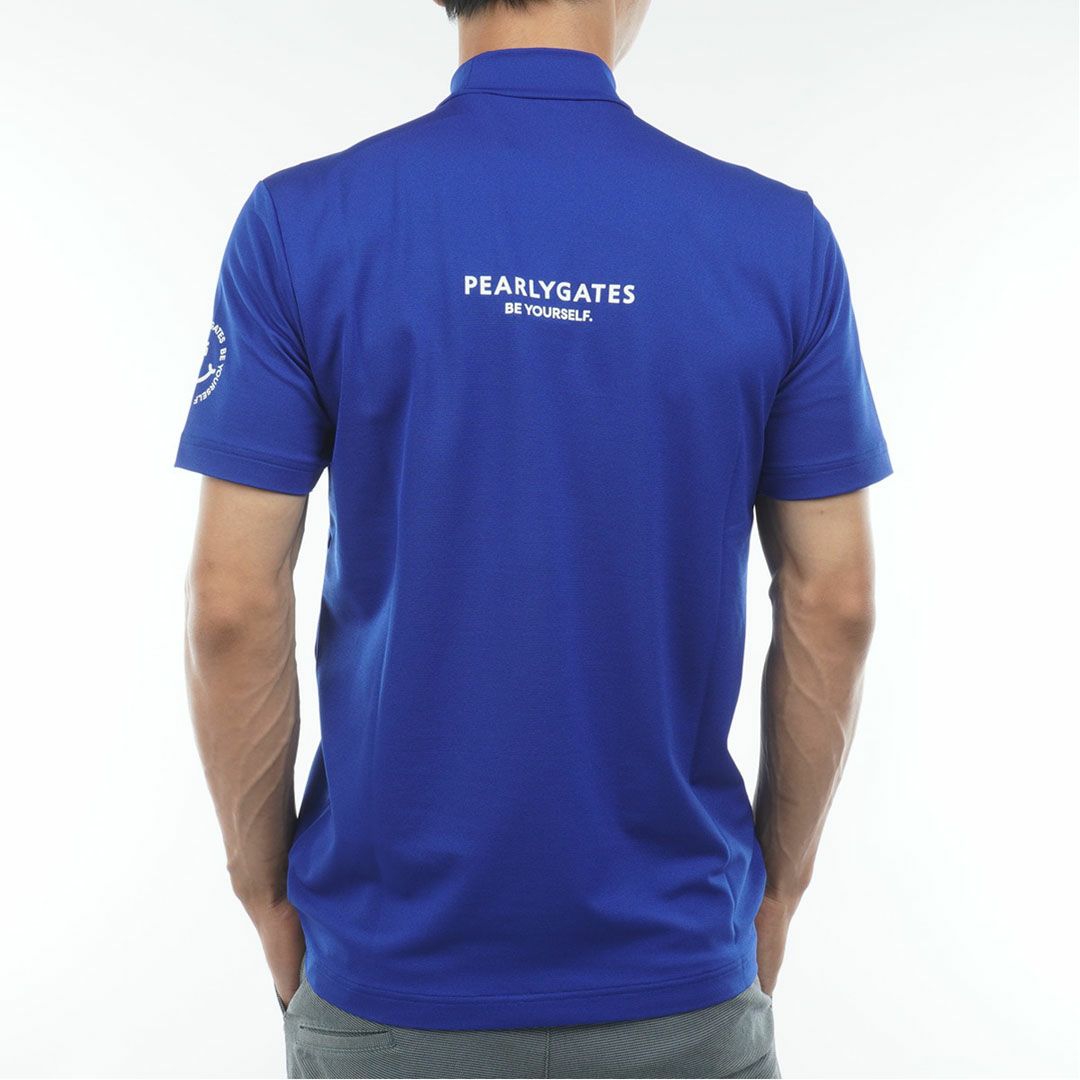 PEARLY GATES メンズ ハイネックシャツ ブルー