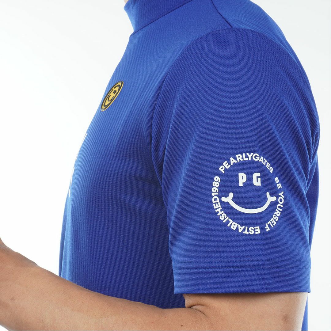 PEARLY GATES メンズ ハイネックシャツ ブルー