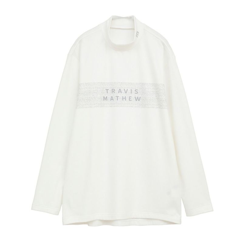 TRAVISMATHEW メンズ 長袖モックネックシャツ ホワイト