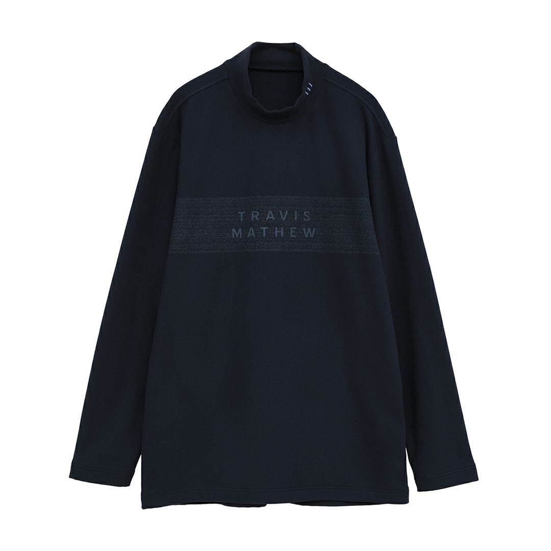 TRAVISMATHEW メンズ 長袖モックネックシャツ ネイビー