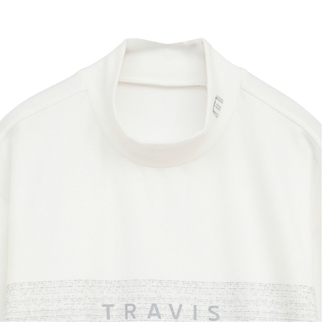 TRAVISMATHEW メンズ 長袖モックネックシャツ ホワイト