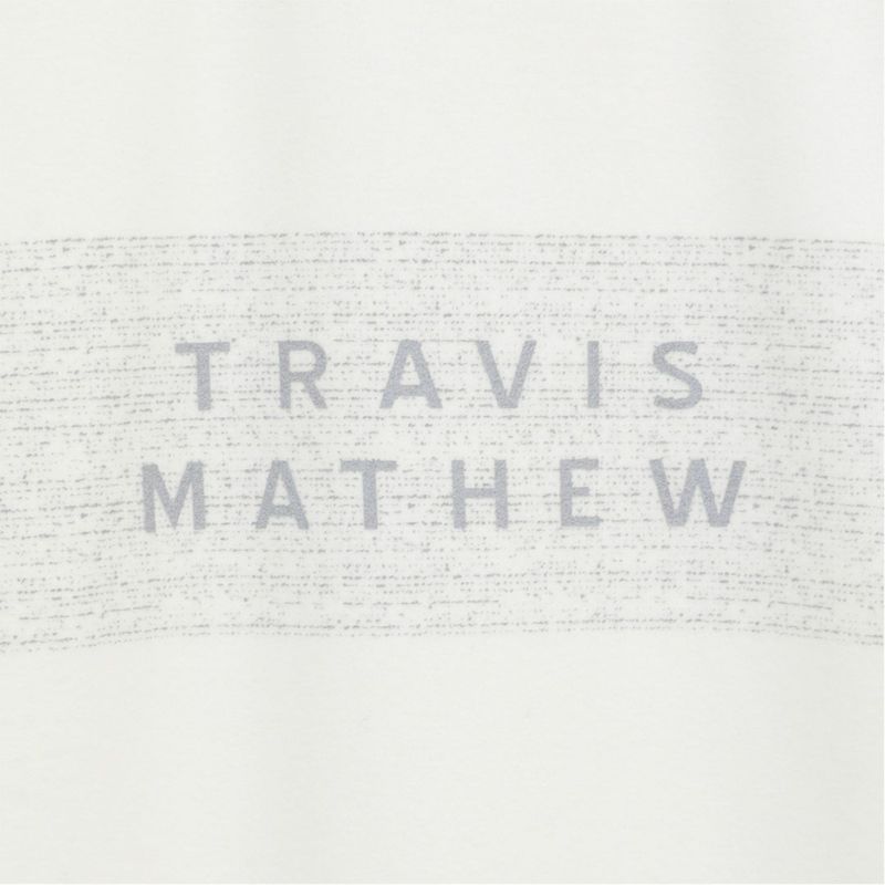 TRAVISMATHEW メンズ 長袖モックネックシャツ ホワイト