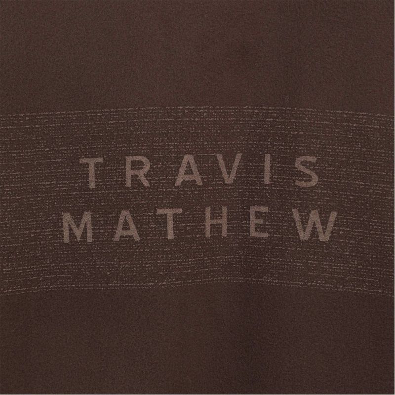 TRAVISMATHEW メンズ 長袖モックネックシャツ チョコ