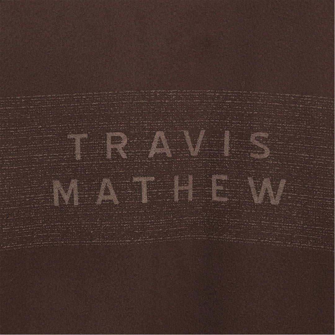 TRAVISMATHEW メンズ 長袖モックネックシャツ チョコ