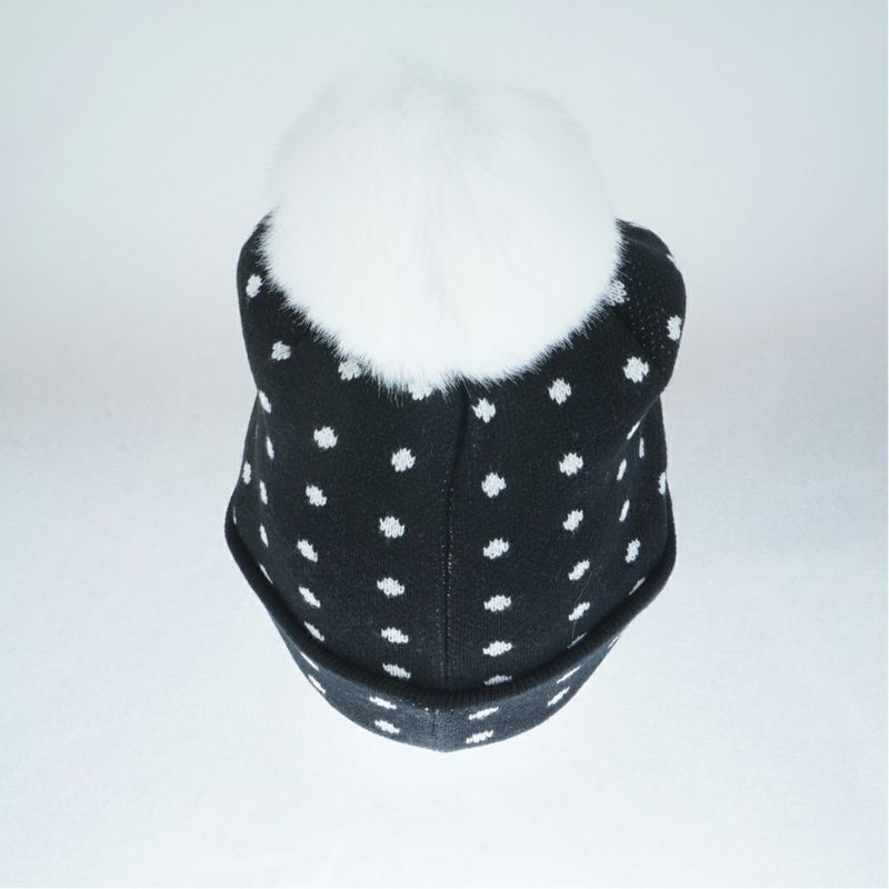 パーリーゲイツ PEARLY GATES レディース レディース フェイクファー梵天付きミニドットニットワッチ (LADIES) PAMG5A7F 詳細3