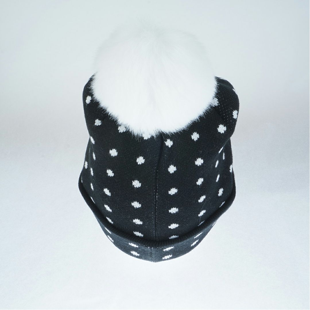 パーリーゲイツ PEARLY GATES レディース レディース フェイクファー梵天付きミニドットニットワッチ (LADIES) PAMG5A7F 詳細3