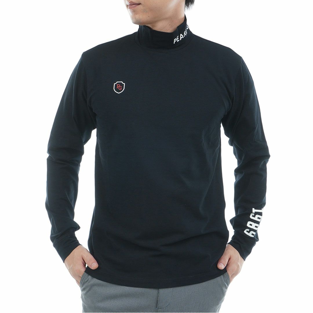 PEARLY GATES メンズ ハイネックシャツ ネイビー