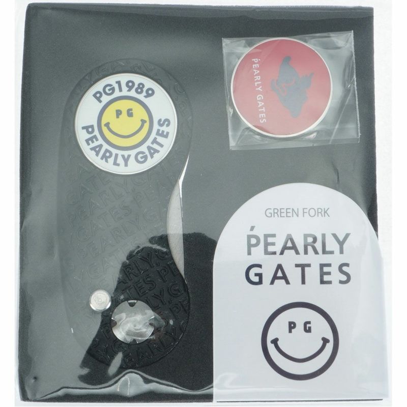 PEARLYGATES ﾕﾆｾｯｸｽ ｸﾞﾘｰﾝﾌｫｰｸ ﾏｰｶｰ  ブラック
