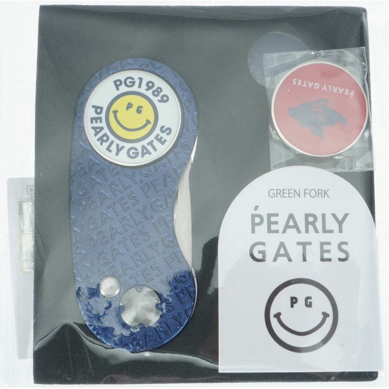 PEARLYGATES ﾕﾆｾｯｸｽ ｸﾞﾘｰﾝﾌｫｰｸ ﾏｰｶｰ  ネービー