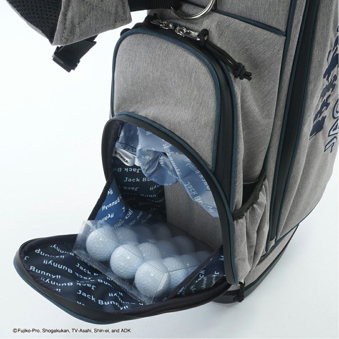 Jack Bunny ユニセックス メンズ レディース スタンド式 キャデイバッグ グレー ドラえもん