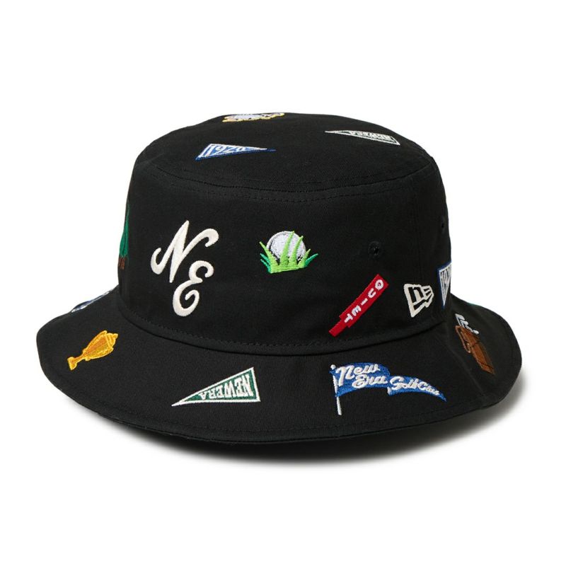 ニューエラ NEW ERA メンズ レディース ユニセックス [ゴルフ] バケット01 Golf Allover ブラック ERMZ53UY 詳細1