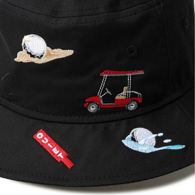 ニューエラ NEW ERA メンズ レディース ユニセックス [ゴルフ] バケット01 Golf Allover ブラック ERMZ53UY 詳細2