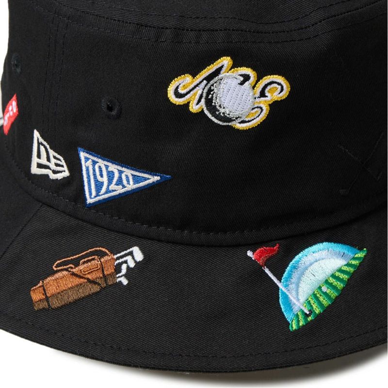 ニューエラ NEW ERA メンズ レディース ユニセックス [ゴルフ] バケット01 Golf Allover ブラック ERMZ53UY 詳細3