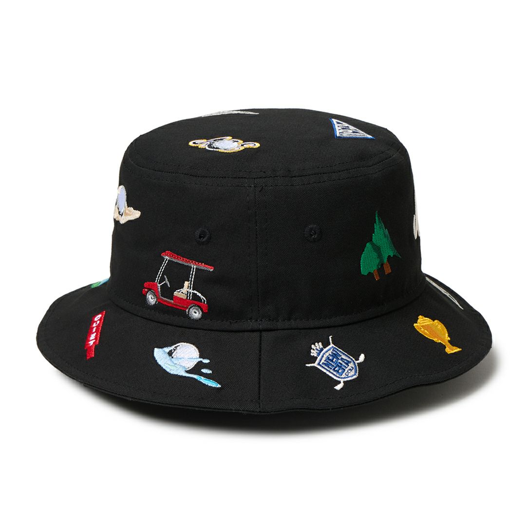 ニューエラ NEW ERA メンズ レディース ユニセックス [ゴルフ] バケット01 Golf Allover ブラック ERMZ53UY 詳細6