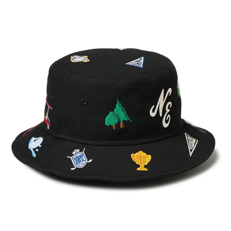 ニューエラ NEW ERA メンズ レディース ユニセックス [ゴルフ] バケット01 Golf Allover ブラック ERMZ53UY 詳細7