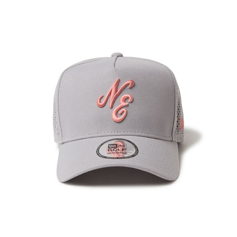 ニューエラ NEW ERA メンズ レディース ユニセックス [ゴルフ] 9FORTY A-Frame クラシックロゴ レーザーパフォーテッド グレー ERMZ53XB 詳細1