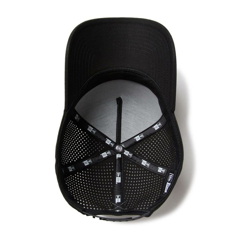 ニューエラ NEW ERA メンズ レディース ユニセックス [ゴルフ] 9FORTY A-Frame クラシックロゴ レーザーパフォーテッド ブラック ERMZ53XC 詳細3