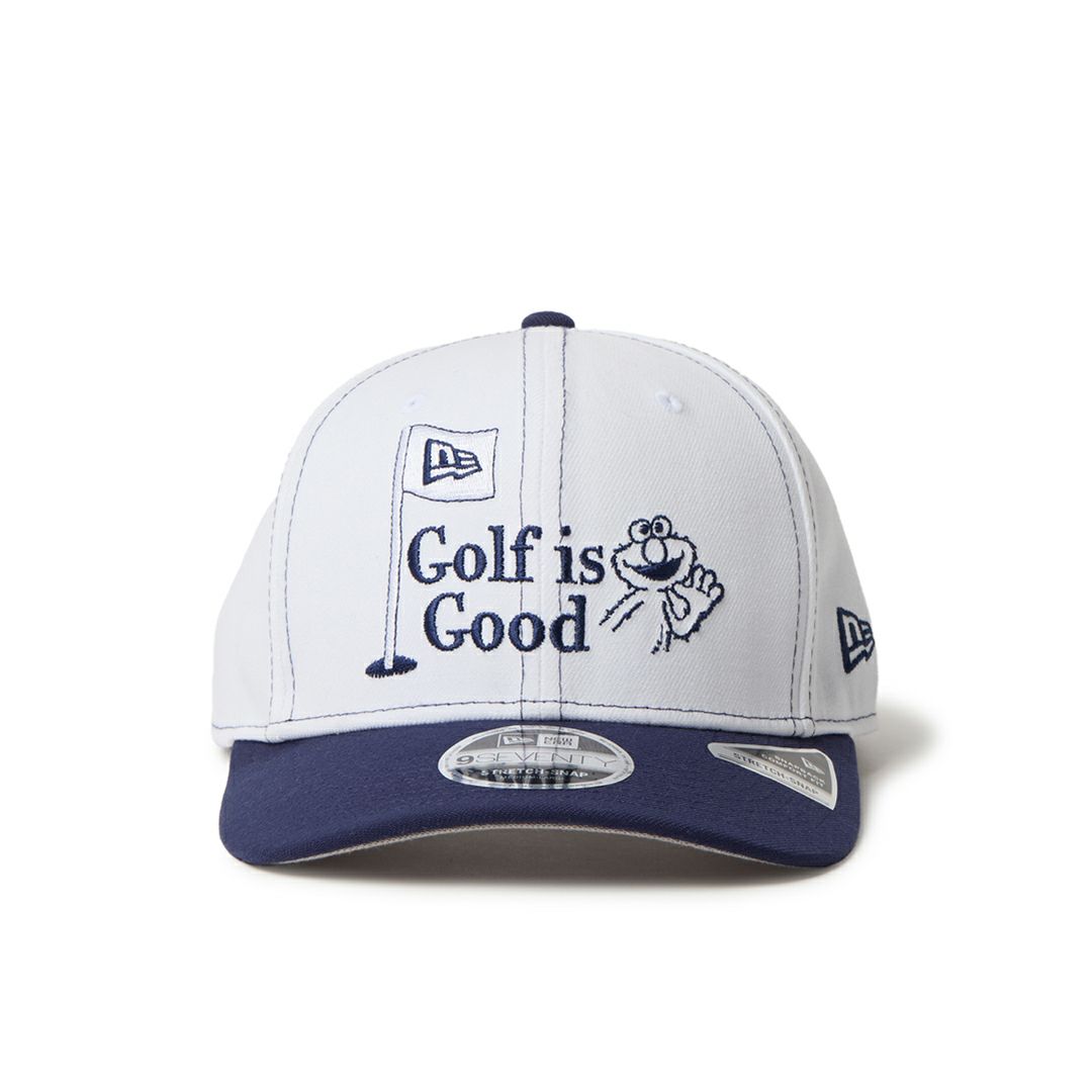 ニューエラ NEW ERA メンズ レディース ユニセックス [ゴルフ] 9FIFTY ストレッチスナップ SESAME STREET セサミストリート Golf is Good ホワイト ネイビーバイザー ERMZ543C 詳細1