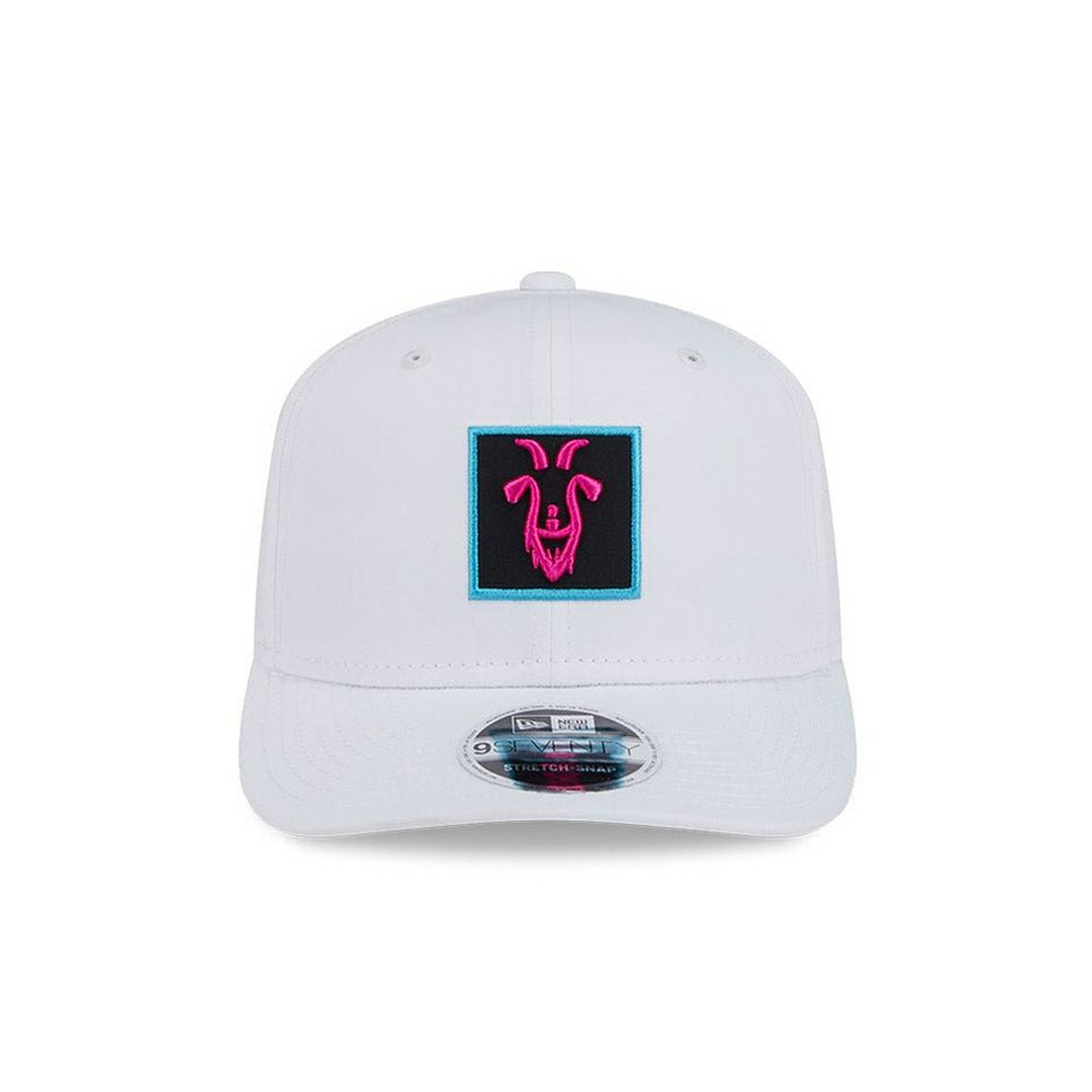 ニューエラ NEW ERA メンズ レディース ユニセックス 9SEVENTY ストレッチスナップ ホワイト LIV GOLF RANGEGOATS ERMZ5478 詳細1